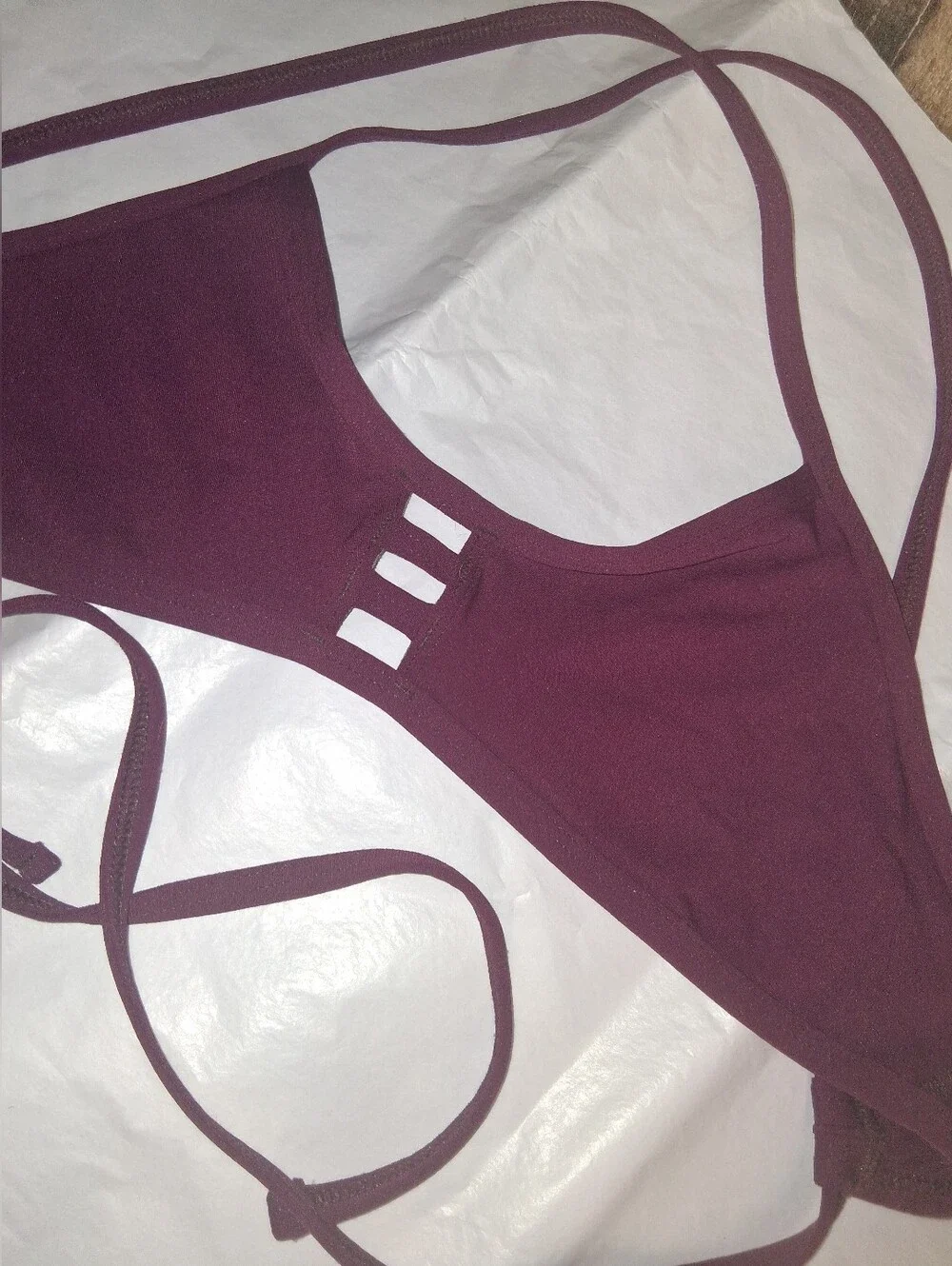 Jolyn Tomcat Hot Purple Strappy Bralette Top Size  Medium
